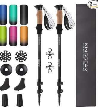 TREKOLOGY Trekking Poles Collapsible Nordic Hiking Poles