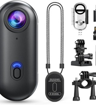 Z10 2K Action Camera, 128GB Wearable Sports Camera with Waterproof Case, Magnetic Clip, and Quick-Mount Accessories, Small Body Cam for Cycling, Diving, Travel, and Outdoor Adventures